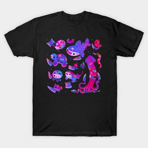 Stabby marine life T-Shirt by pikaole